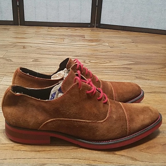 Donald J pliner Evan brown suede oxfords men's sz 7 - Picture 4 of 15